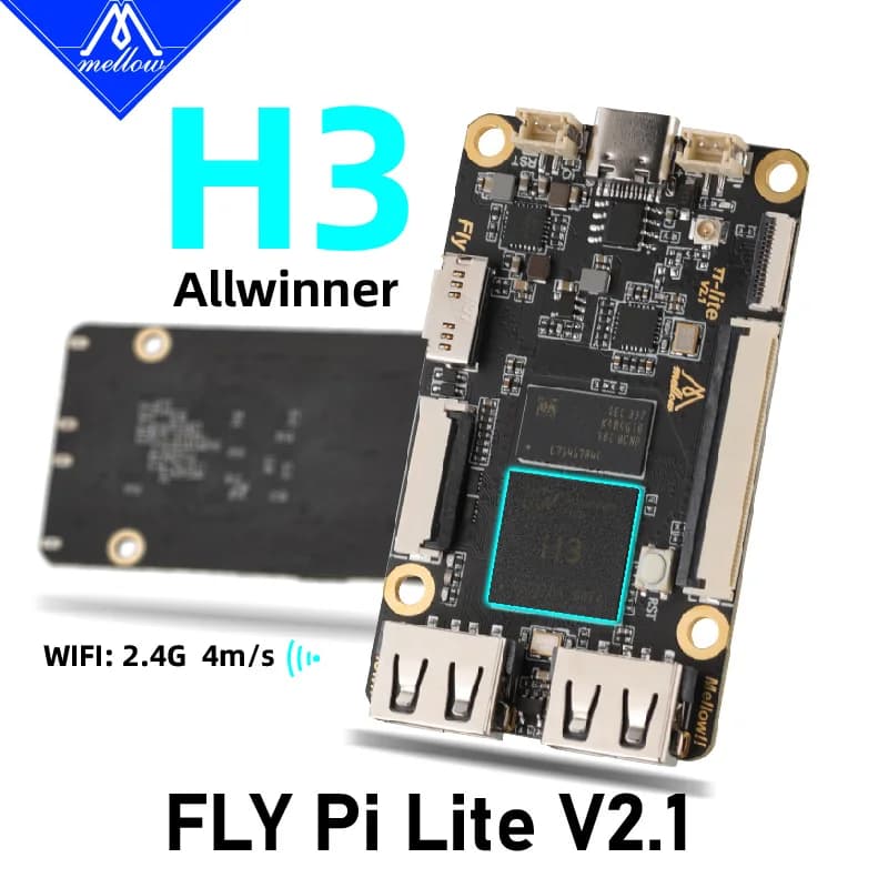 La scheda Mellow Fly Pi Lite V2.1 sostituisce il PC Raspberry Pi con firmware Klipper per parti della stampante 3D Ender 3 Voron Vzbot V-core3