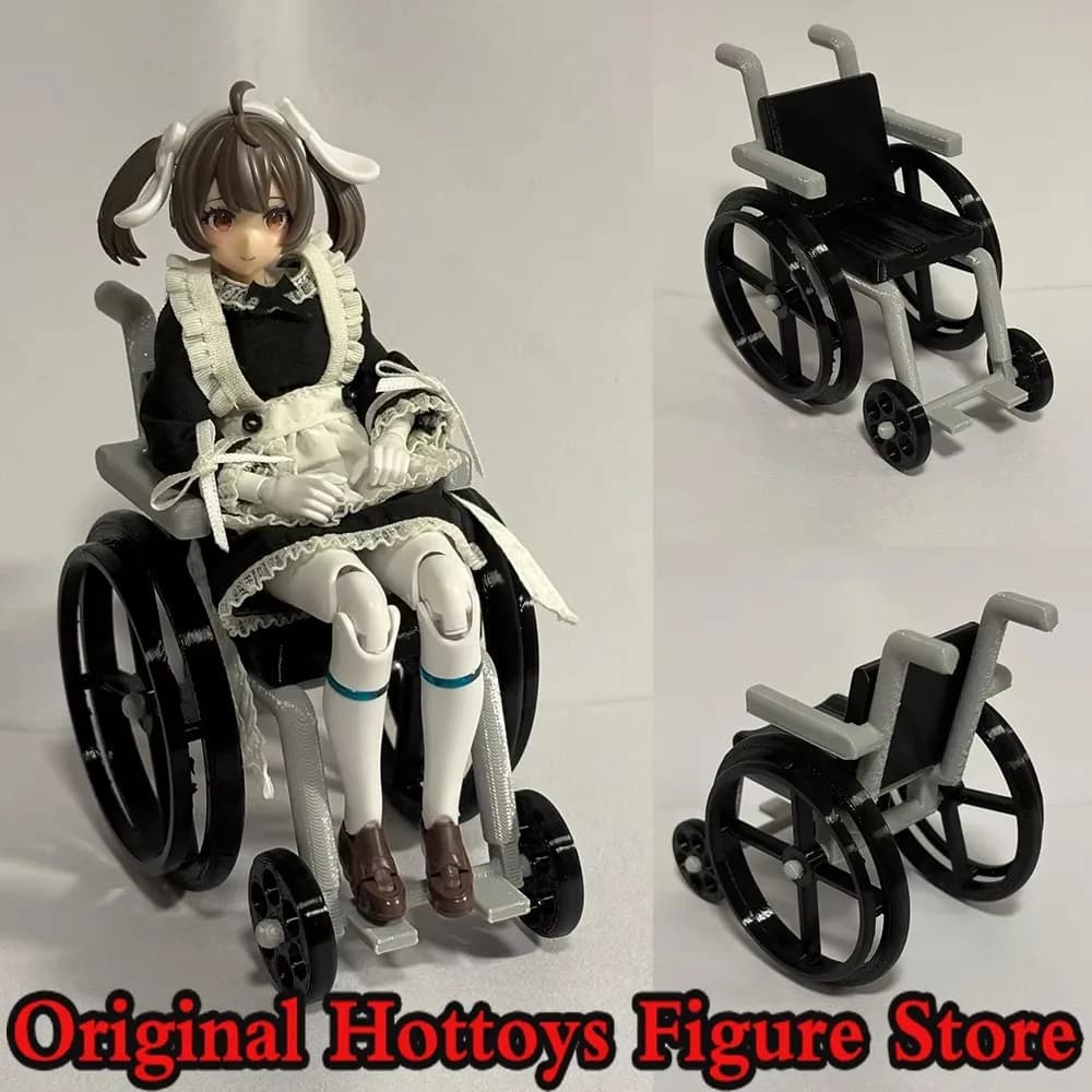 In Stock 1/12 Scale Soldier Scene Accessories Mini Wheelchair Model Prop Ornament Fit About 15cm Action Figure Model Doll
