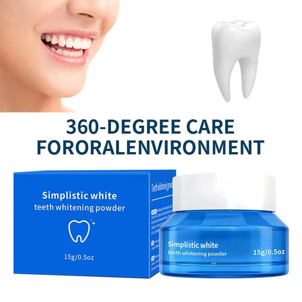 15g Teeth Whitening Powder Premium Enamel Teeth Care Tooth Powder for Fresh Breath Oral Cleaning Removes Stains Tooth Products