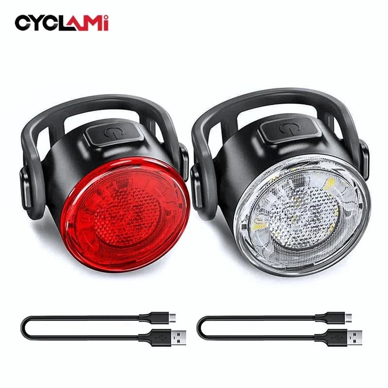 CYCLAMI Bicycle Backlights Waterproof MTB Bike Lamp Battery Powered Warning Backlight for Cycling Rear Lamp for LED Headlight