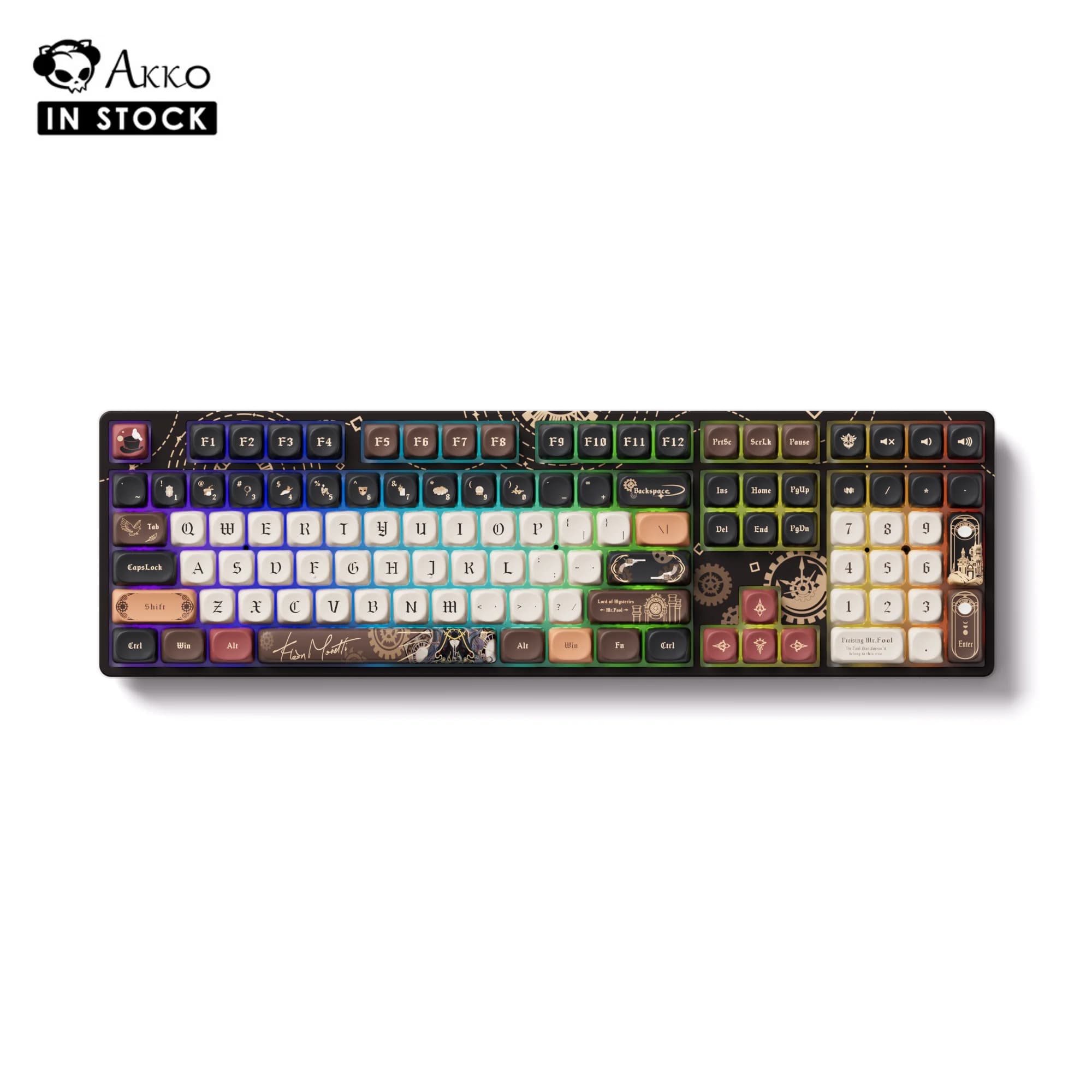 Akko 5108B Plus Tastiera meccanica full size Tema anime Hot Swap RGB USB Type-C/2.4GHz/Bluetooth 5.0 Tastiera da gioco wireless