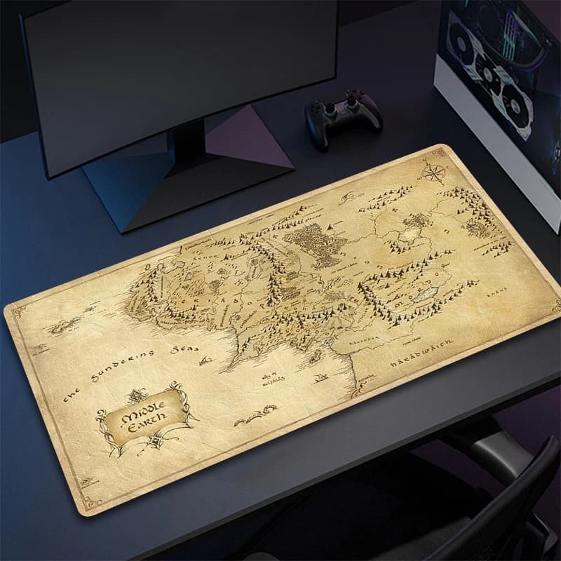 Tappetino per Mouse da Gaming Tolkein Lotrs Movie Rings, Grande XXL, Tappetino per Tastiera, Anime Kawaii, Tappeto da Scrivania