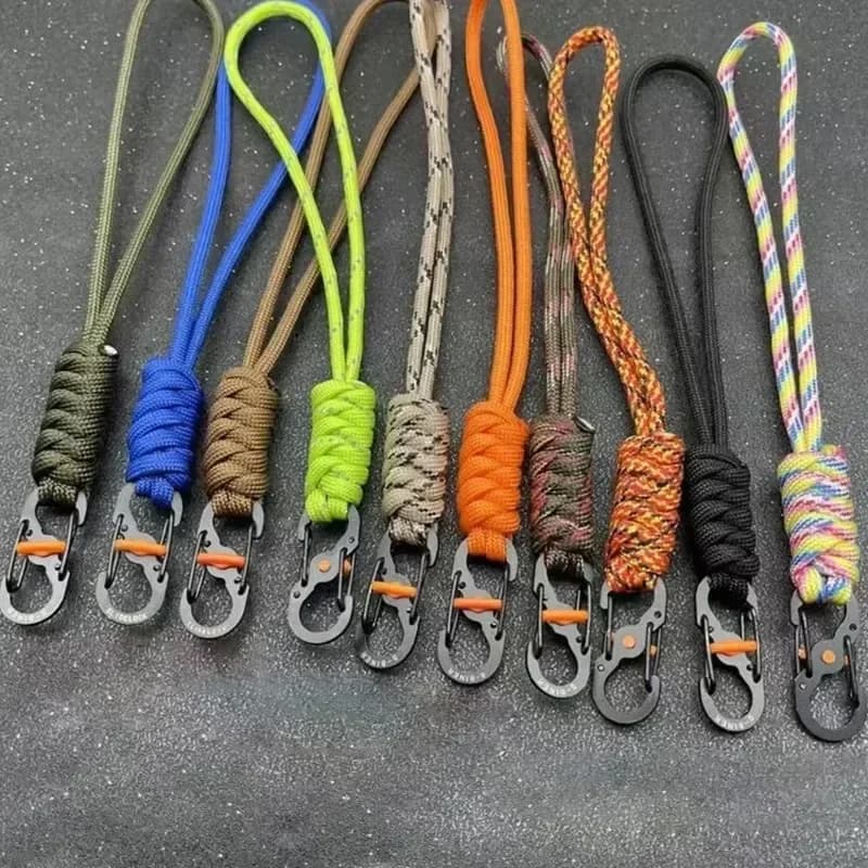 1PC Antifurto 8 Figure Ombrello Corda Tessuto A Mano Portachiavi Da Polso Esterno Cordino Della Fotocamera Anti-Perdita Chiave Corda ID Cintura
