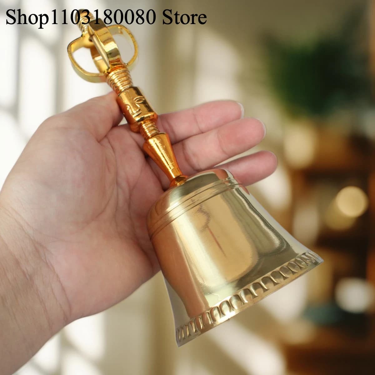 18cm copper Tibetan Handbells Brass Vajra bell gokorei ghanta