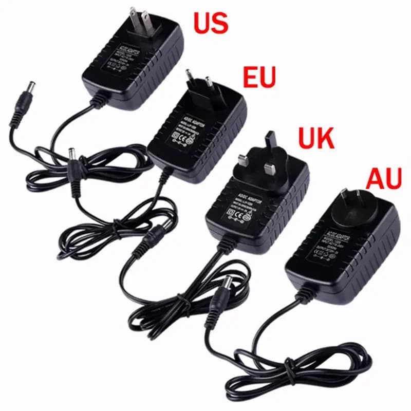 DC 12V 1A 2A 3A A AC 110-240V Adattatore di Alimentazione Universale Caricatore Convertitore Interruttore EU US UK AU Spina Trasformatore LED Driver