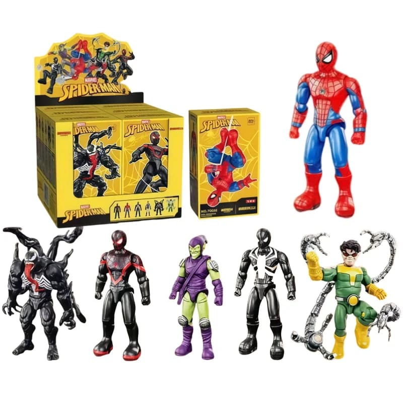 Giocattoli di Costruzione Originali Marvel Spider-Man, Modello d'Azione Assemblabile Venom, Figura Anime Articolata, Ornamento da Scrivania, Regalo per Bambini
