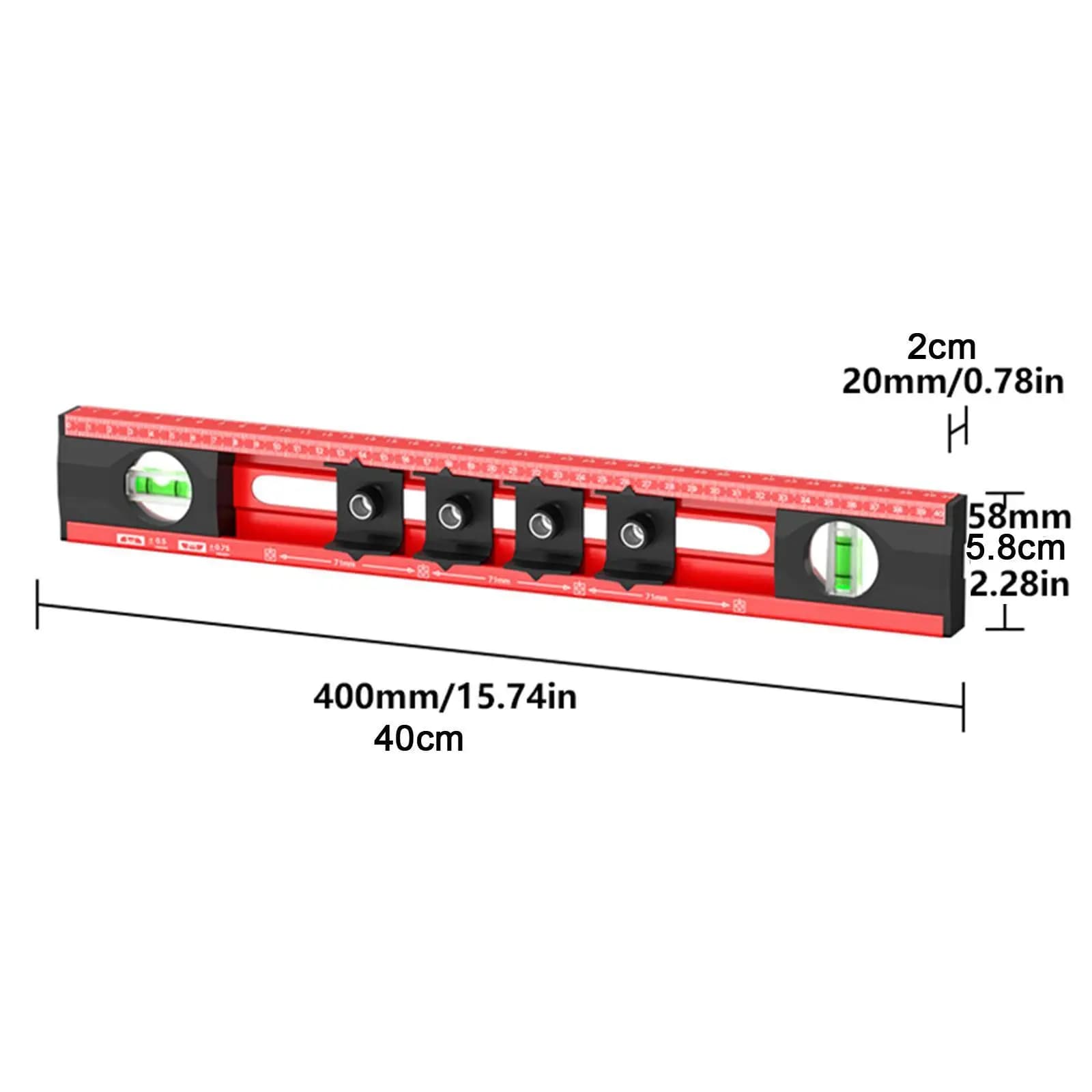 Aluminum Leveler Tool Easy Leveling Compact Vertical and Horizontal Leveling Instrument Picture Frame Level for Ornaments
