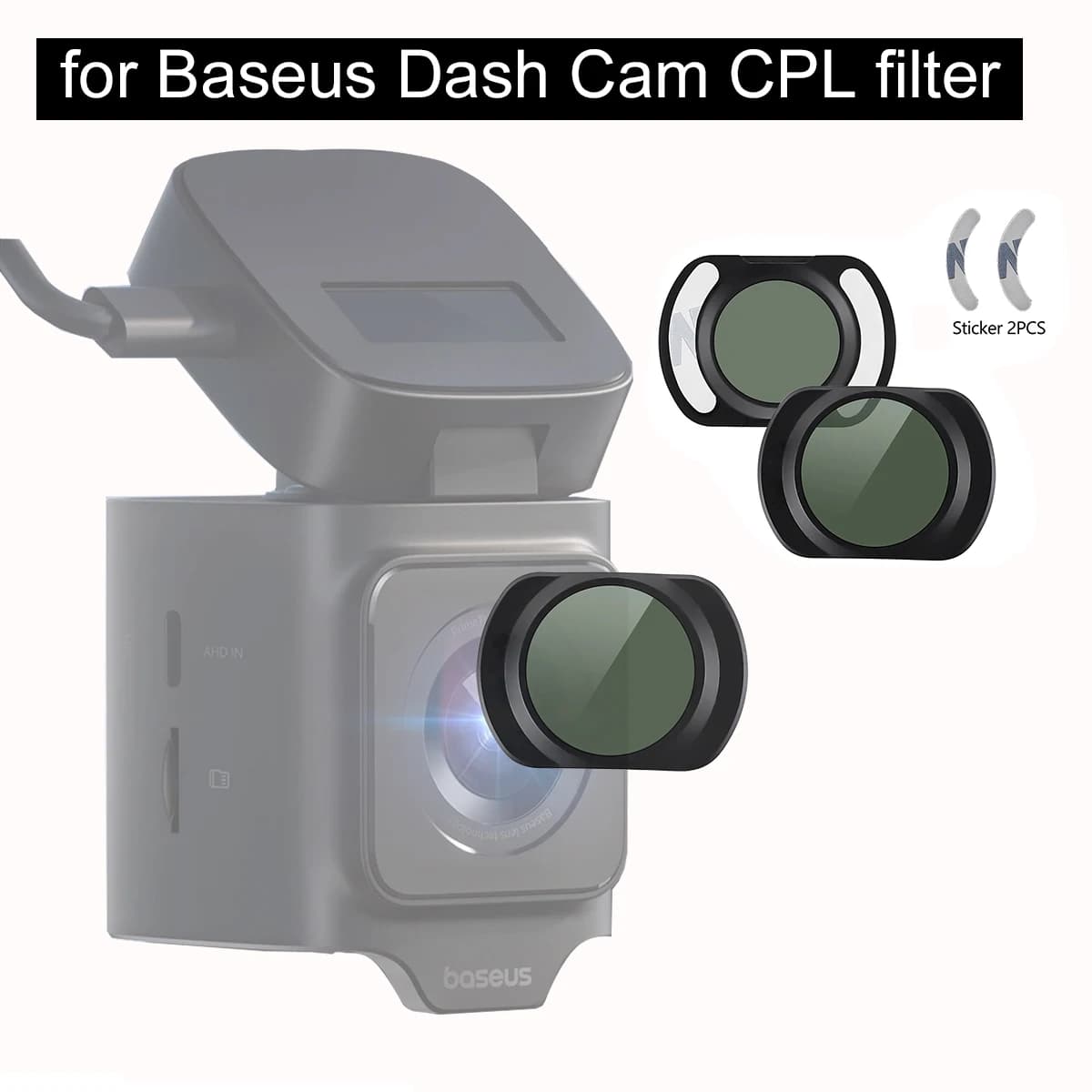 for Baseus Dash Cam Filter CPL Lens HD Dust Protection Anti-reflective