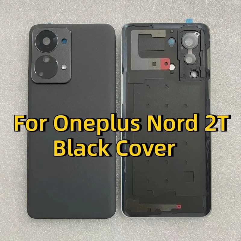6.43" For OnePlus Nord 2T 5G CPH2401 Glass Back Battery Cover Door Panel Housing Case With Camera Lens Replacement Parts