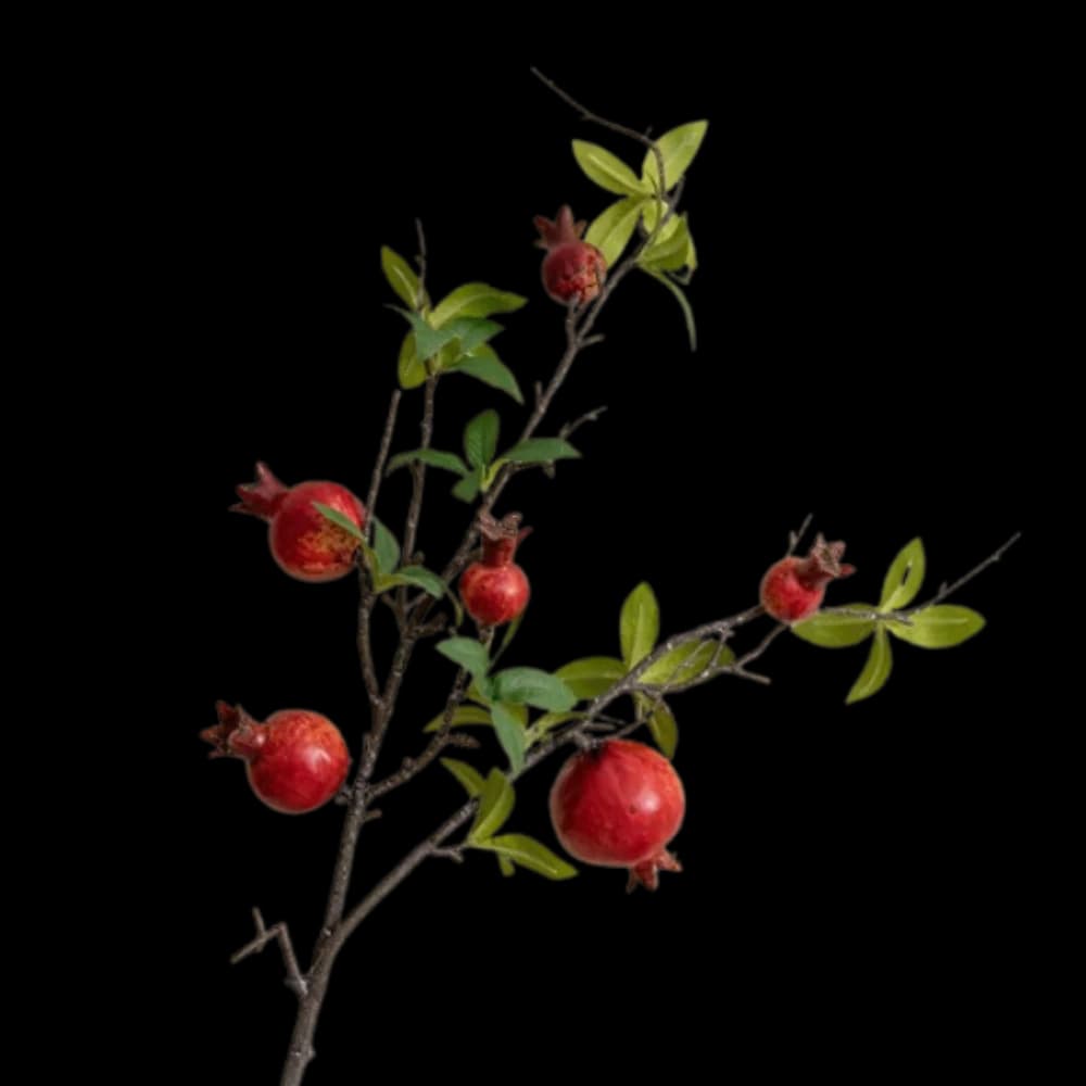 Artificial pomegranate with 6 Fruits, Made of Plastic Hand, Stylish Simulation and Progeny Realistic, Fin Plants