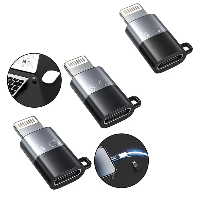 USB Type-C OTG Adapter, 8-Pin, Supports Lavalier Mic, Charging & Music – Plug & Play for Live Streaming, Podcasting, Video Recor