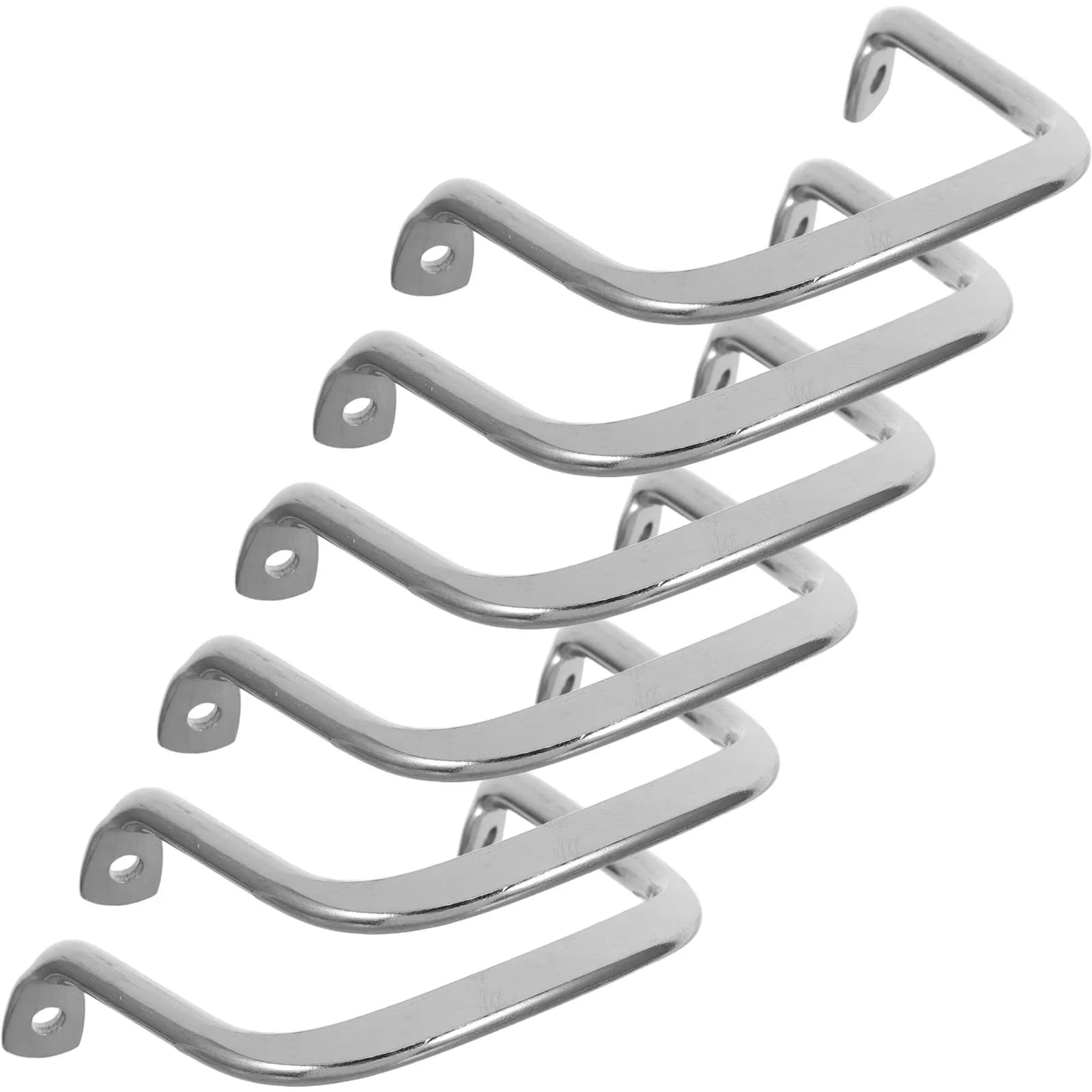 Set di 6 Manici Laterali in Acciaio Inox per Pentole, Sostituibili e Rimovibili, Anti-scottatura, per Pentole, Padelle, Vaporiere e Wok