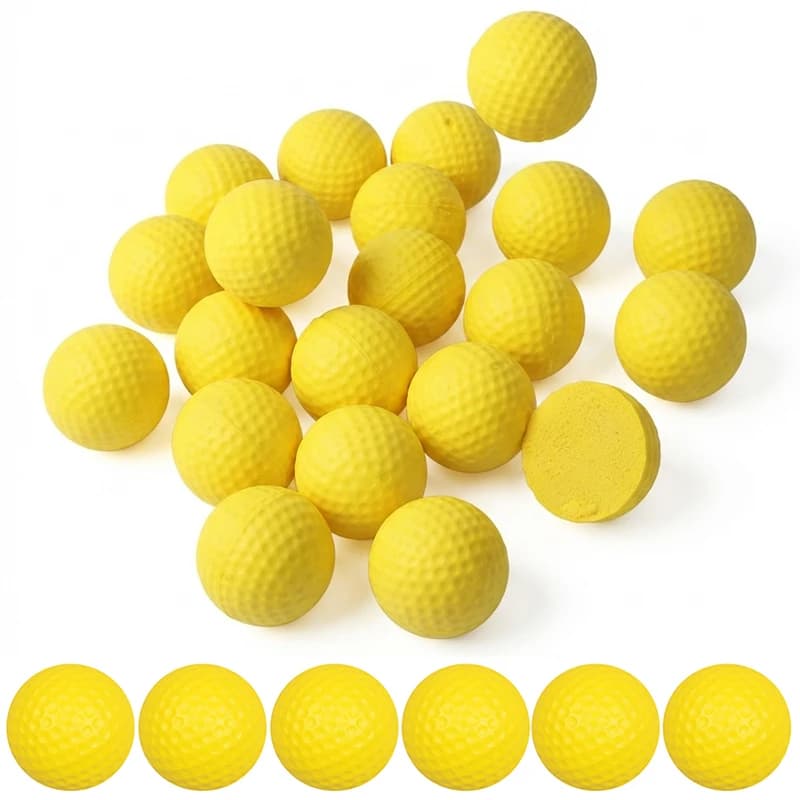 10/20PCS Yellow PU Golf Practice Ball Standard Size Training Equipment Indoor Backyard Swing Drills Pet Fetch Chase Activity ZYF