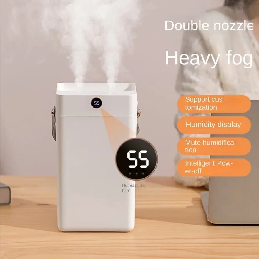 Umidificatore domestico da 3000 ml Aggiunta superiore dell'acqua Atomizzatore d'aria Fogger a doppio spruzzo Mist Maker