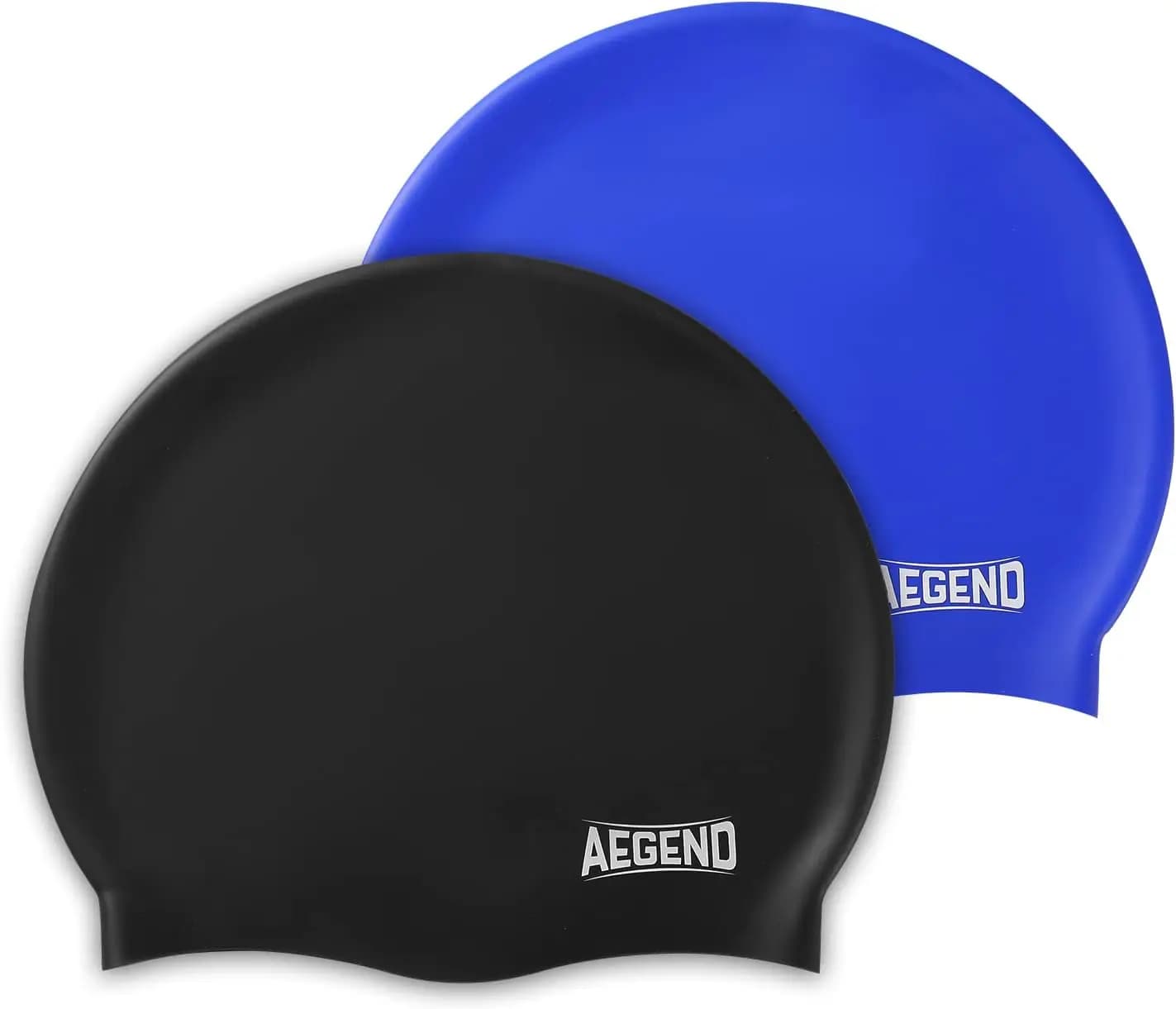Confezione da 2 cappelli da nuoto per bambini, per ragazze e ragazzi dai 3 ai 15 anni, cappello da nuoto in silicone resistente e impermeabile per capelli lunghi o corti