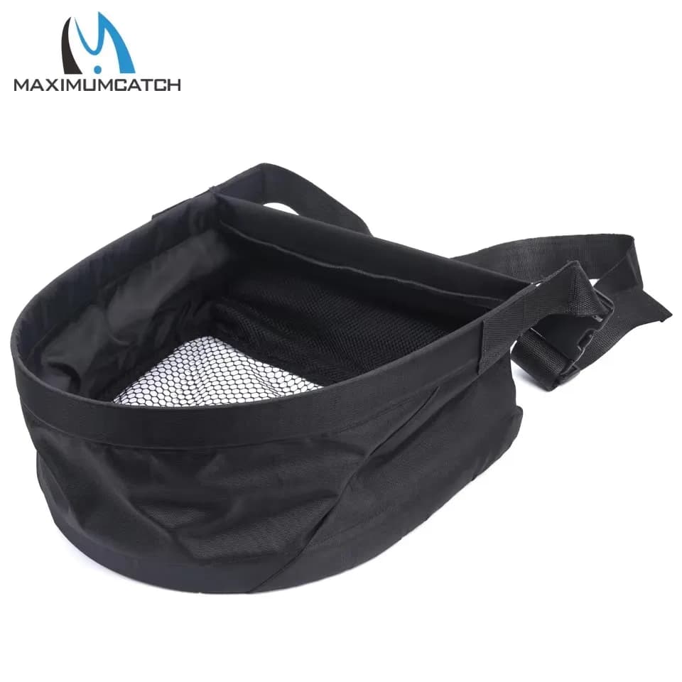MAXCATCH PVC Mesh Wader Bag Quick-Dry Drainage Heavy Handles + HydroFlow Stripping Basket Waist-Mount Detachable Mesh Tackle