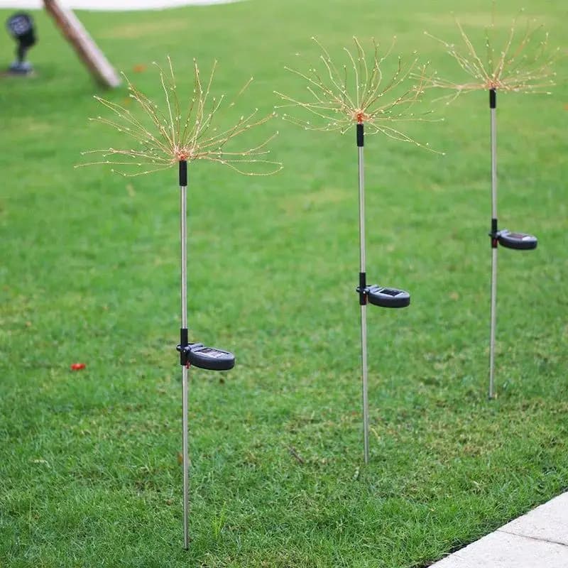 Luci Solari LED a Stringa Impermeabili per Esterni, Luci Natalizie Lampeggianti per Giardino, Prato e Decorazioni per Feste