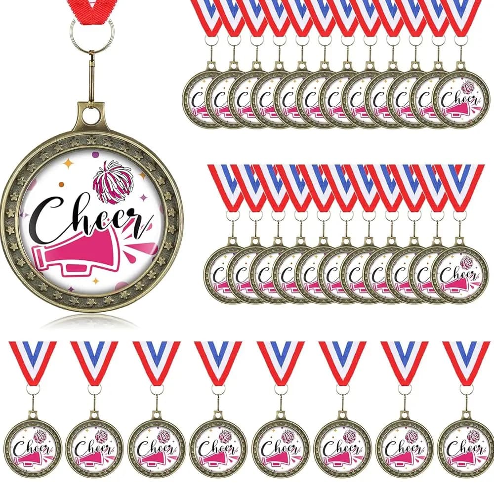 12/24 Pezzi Medaglie Premio Cheerleading all'Ingrosso per Basket, Calcio, Baseball, Pallavolo, Softball, Football, Trofeo Premio Cheerleading