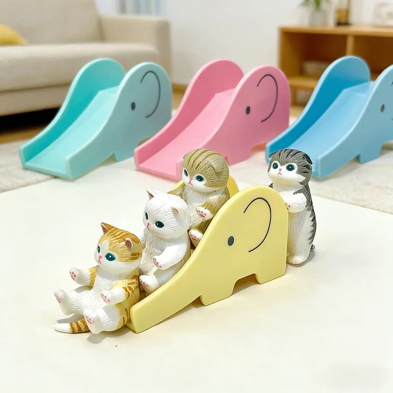 Mofusand Samenyan Cat Elephant Slide Series Blind Box - Action Figure Gatto Kawaii, Decorazione da Scrivania, Regalo di Compleanno a Sorpresa