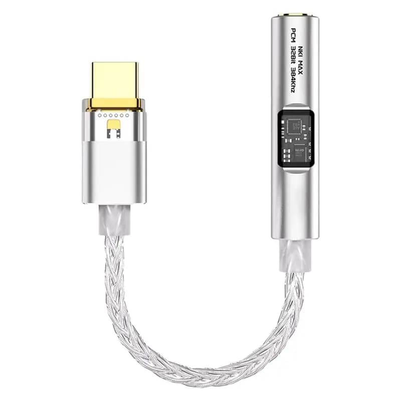 ABZZ-Chip MAX97220 OP-AMP IC Integrated Hifi Portable Type-C DAC Amplifier With NK1 MAX CX31993 Adapter Cable Silver-Plated OCC