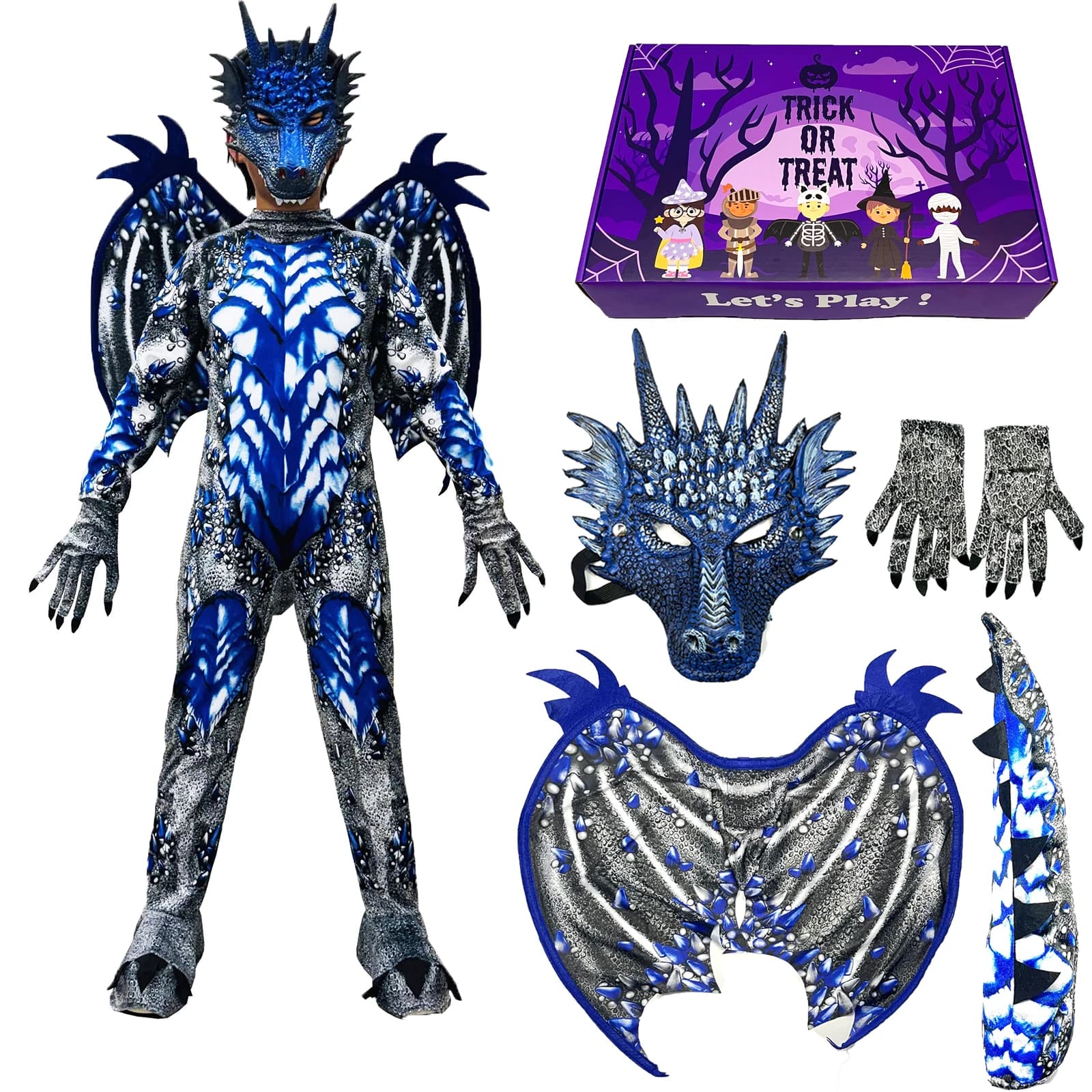 Costume Drago Bambino per Halloween Dragon Cosplay Costumi Bambino per Carnevale Tuta da Drago Festa di Compleanno