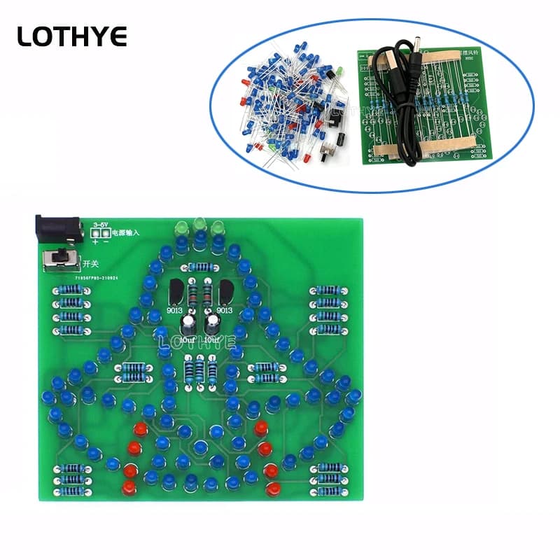 DC 3-5V LED Light Swing Wind Chime Laboratory DIY Electronic Kit Shaking Wind Chime Analog Electronic Production Training Suite