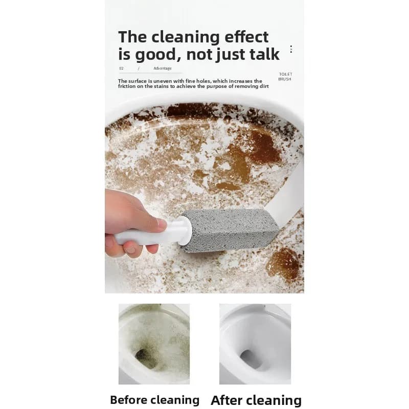 Spazzola per WC in pietra pomice, per la pulizia di spazi e angoli difficili, spazzola per la pulizia delle piastrelle, spazzola per WC domestica in pietra pomice