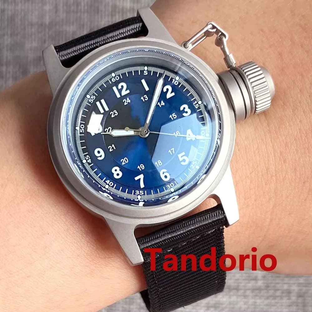 Tandorio 36mm 20ATM Diver Orologio da uomo Vetro zaffiro Sabbiatura Stile aeronautico Automatico Miyota 8215/PT5000 Orologio da polso meccanico