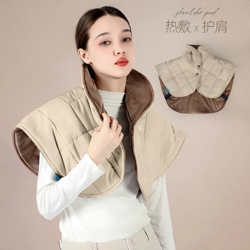 Gilet con scialle riscaldante Spalla Collo Terapia del calore Coperta elettrica USB Coperta da tiro Coperta riscaldante Scaldacorpo