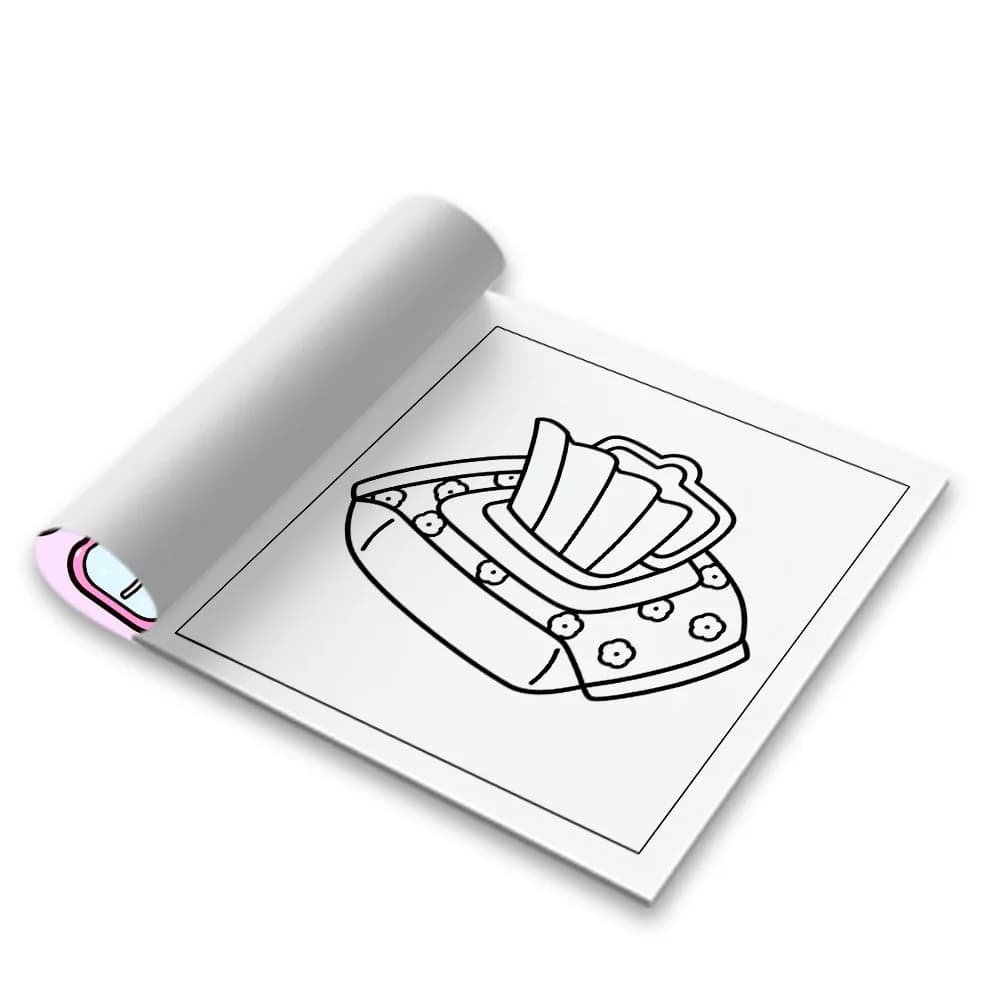 Pink Girly Glow Cosmetics Coloring Book Simple Beauty Cosmetic Pattern Relax Sketch Notebook