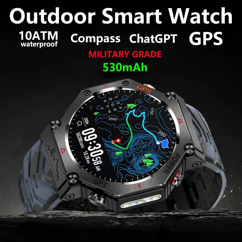 2026 New T-Rex 3 Ultra Military GPS Men's Watch Astute 10ATM Waterproof Built-in Dual-band GNSS Military compass Sports Watch Smart
