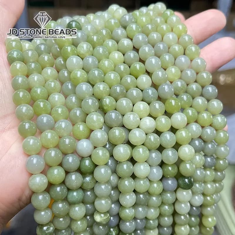 Natural grey Jade Sapphire Jasper Bead Round allentato Spacer 8 10mm Pick Size per gioielli che fanno accessorio per collana braccialetto fai da te