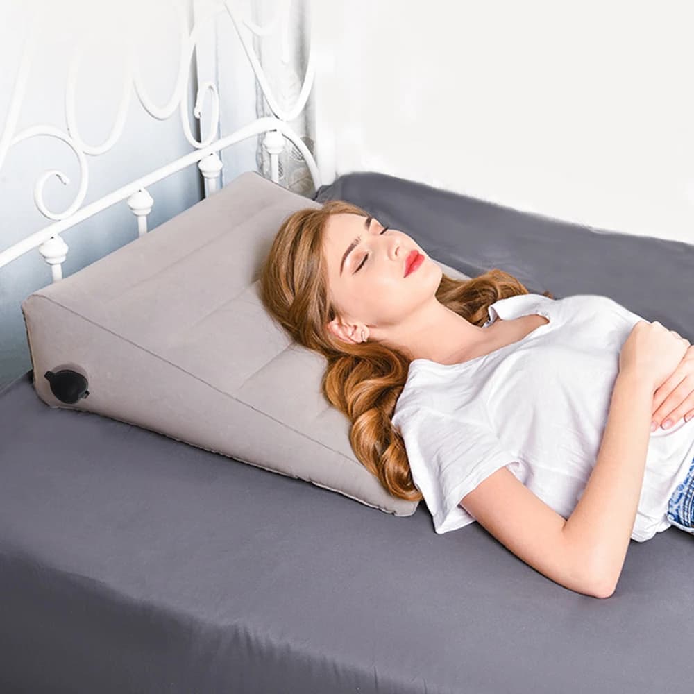 Portable Wedge Pillow Knee Cushion For Travel Camping Sleeping Foot Pillow Elevation Leg Pillows PVC Inflatable Back Pillow