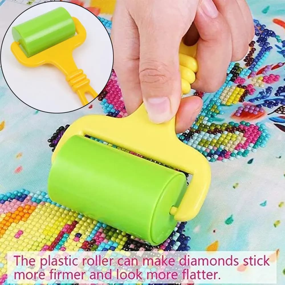 Pittura diamante strumento punto croce pittura diamante rullo di plastica strumento di rotolamento accessori per pittura diamante colore casuale