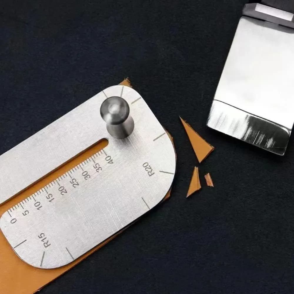 Stainless Steel Punching Saw Bag Handmade Leather Shoe Bag Handmade Work Tools Cutting distance Auxiliary Stencil Model