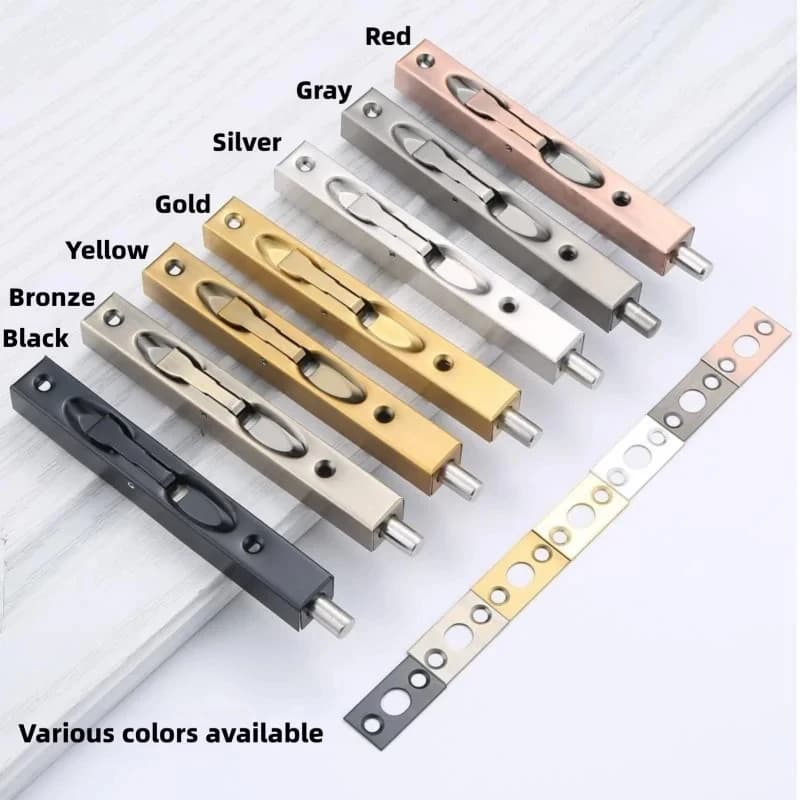 Stainless Steel Concealed Fire-Door Bolt Latch Security-Lock for Home Office Garage Easy-Install Strong Durable Hardware-Gear