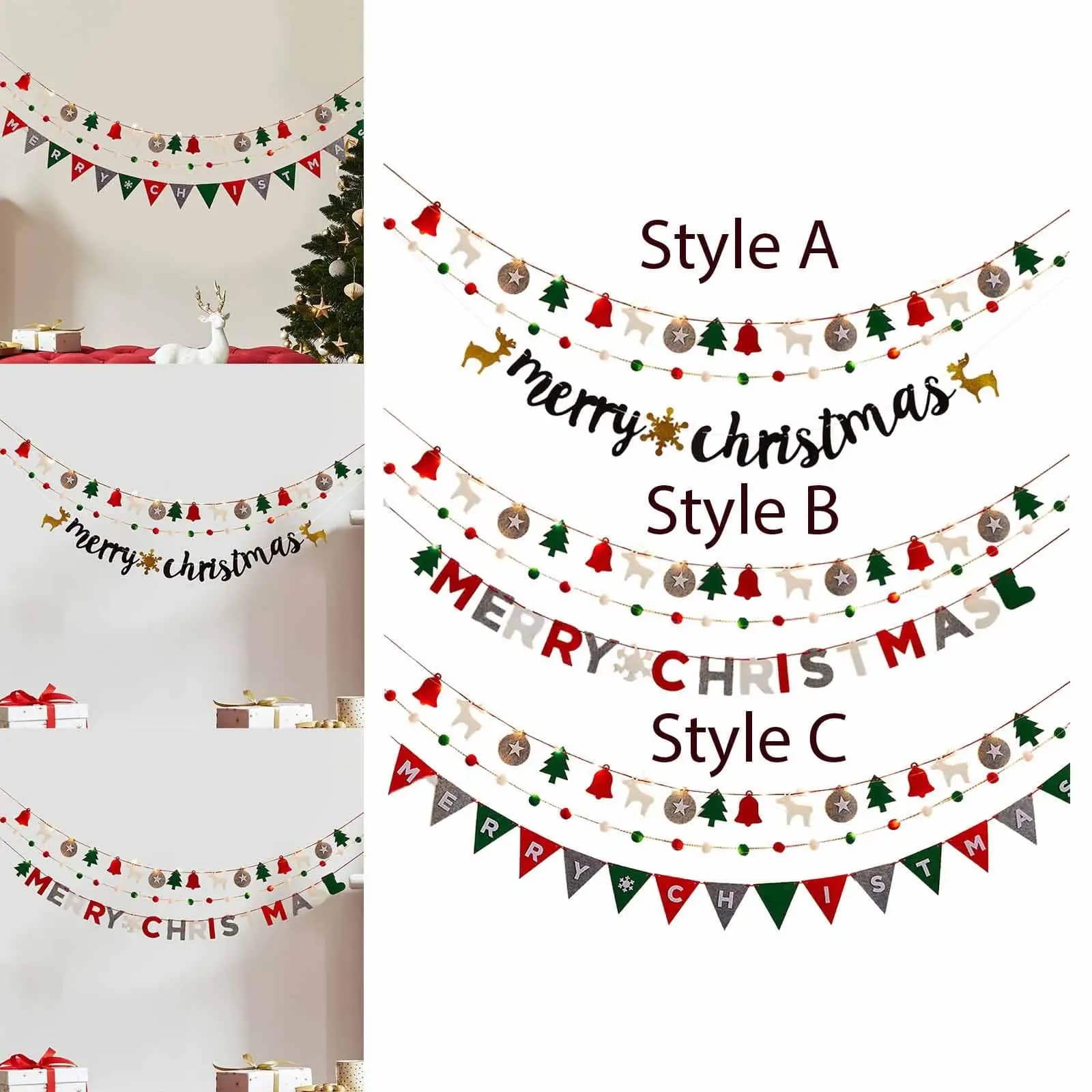 Striscione Luminoso LED 'Buon Natale' da Appendere, Decorazione Versatile, Lampada Notturna Natalizia per Casa, Interni, Feste a Tema, Bar