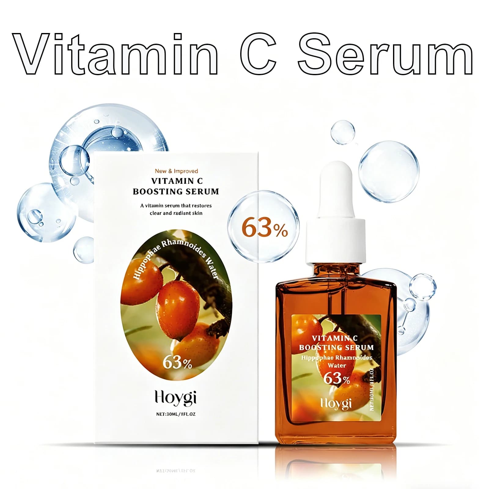 Siero alla vitamina C illuminante, idratante, rassodante, riduce le macchie scure, idratante delicato, siero viso quotidiano per una pelle luminosa, 30 ml