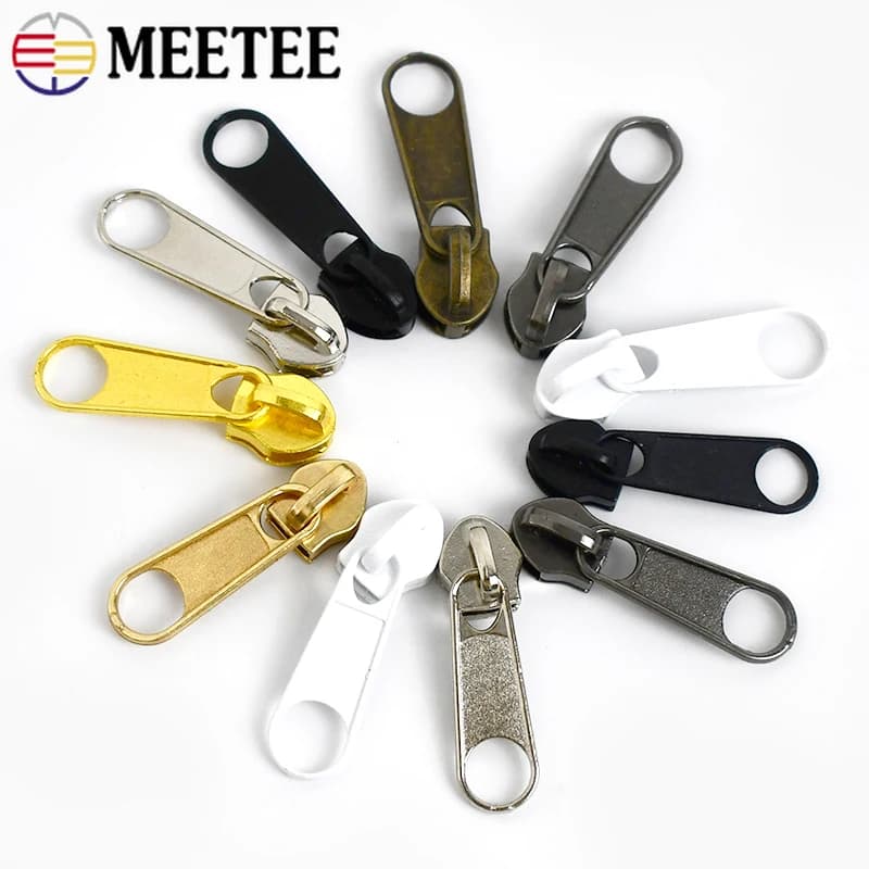 10/20/50 pezzi 3 # 5 # Cursore per cerniera per cerniere in nylon Borsa per vestiti Cerniere Estrattore Giacca Cappotto Kit di riparazione per testa con cerniera Accessori per cucito fai-da-te