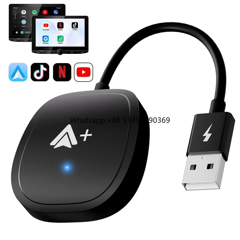 Adattatore video wireless AndroidAuto Netflix Youtube Aple CarPlay Dongle Android Auto cablato a Wireless Android Auto CarPlay
