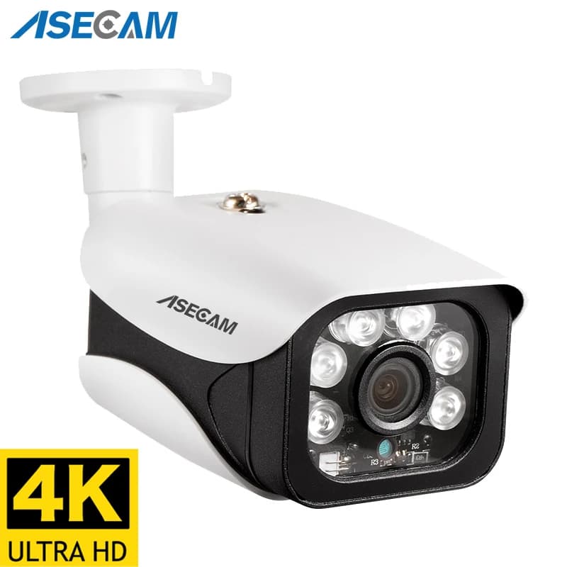 IP Camera 8MP 4K External H.265 Onvif Bullet CCTV Array Night vision IR 4MP POE Security camera