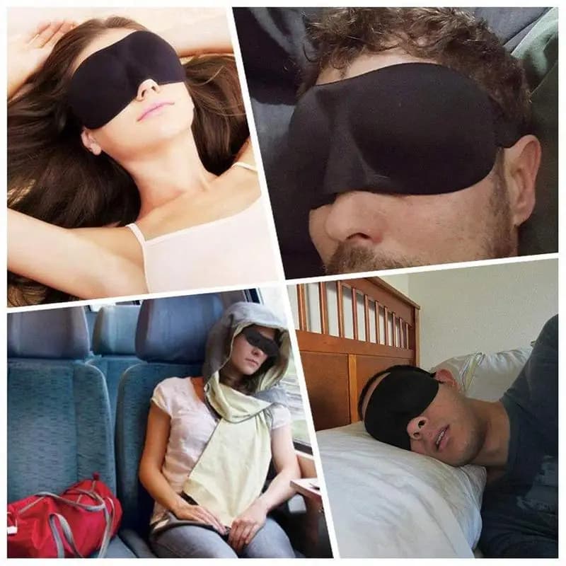 Dark Sleeping Mask for Sided Sleepers, for Women and Men, Portable Travel Mask, Sleep Ausil, Eye Covers, Slaapmasker