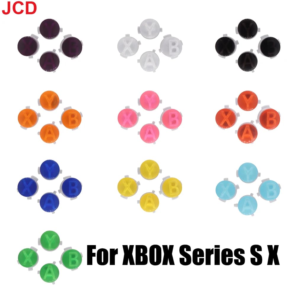 JCD 1 pz colore trasparenza sostituzione kit pulsante ABXY per Microsoft Xbox Series S X Controller A B X Y guida Home Buttton