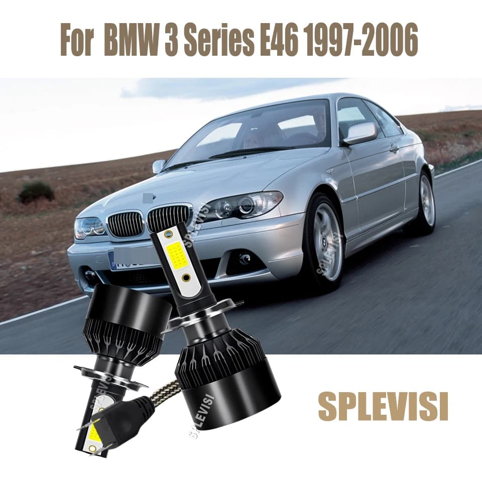 Fari LED H7 Bianchi Componenti di Grado Professionale per BMW Serie 3 E46 1997 1998 1999 2000 2001 2002 2003 2004-2006