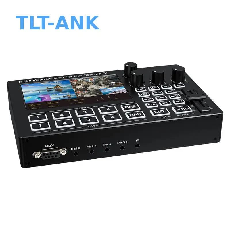 Monitor Display da 5 Pollici 1080P/60Hz per Switcher HDMI con Scheda di Acquisizione Audio Multi-Canale e Accessori Video Type-C 3.0