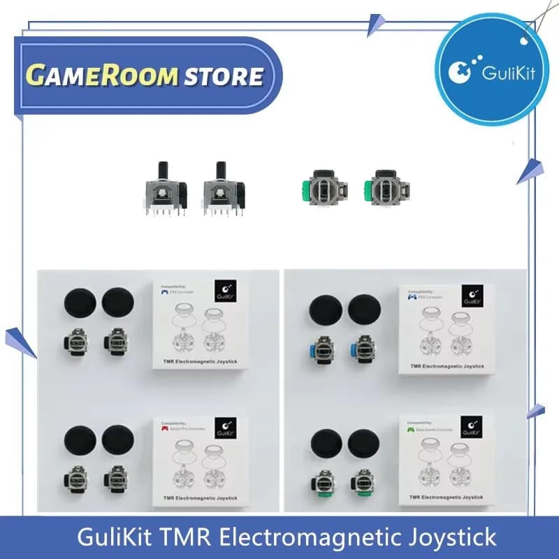 GuliKit TMR Joystick elettromagnetico con cappucci stick per PS4 PS5 Gamepad Switch Pro Sostituzione controller Xbox Series
