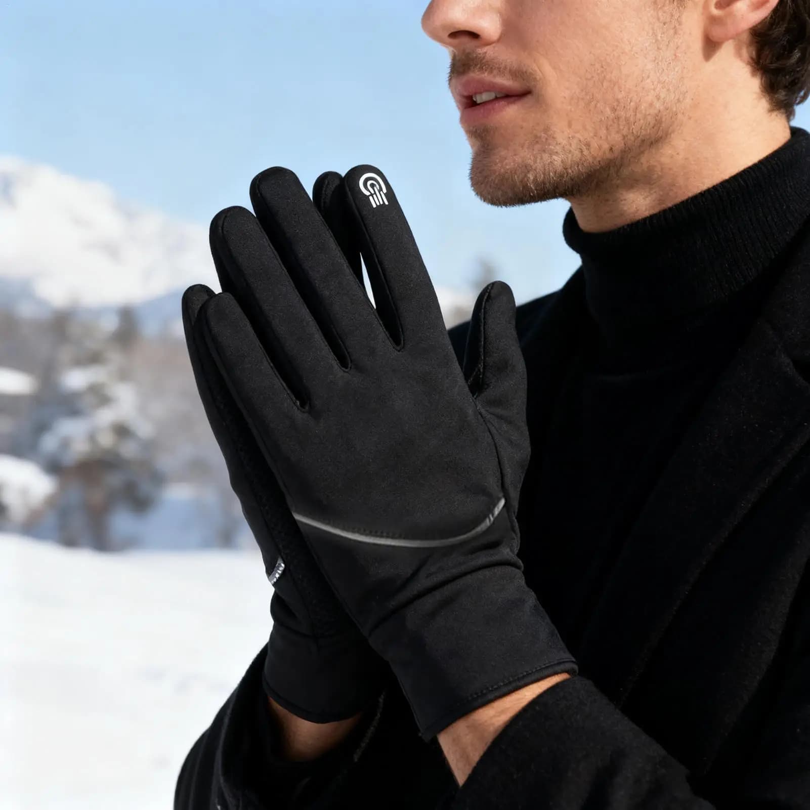 USB Reheated Gloves for Men, Motorcycle Touchscreen, Winter Training, Skiing, Work, Gym, Weight Lift