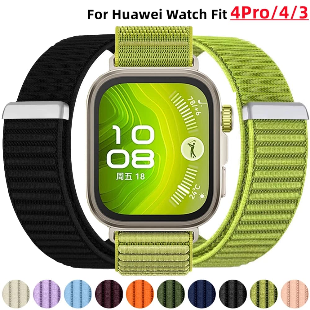 Nylon Loop Strap for Huawei Watch Fit3/4Pro/5Pro Braided Comfortable Breathable Band for Huawei Watch Fit3/Fit4/Fit5 Accessories