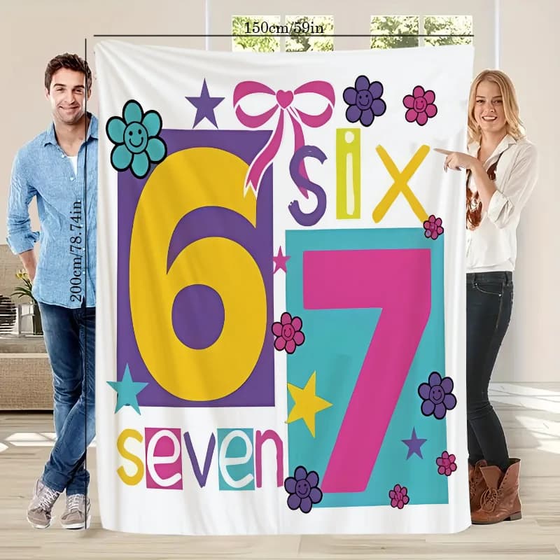 Coperta stampata numero 67: comoda copriletto adatta a tutte le stagioni, ideale come regalo di Natale/compleanno