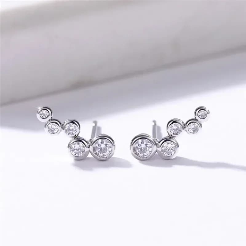 Orecchini a Perno Chic 2026 per Donna con Zirconia Cubica Colorata, Gioielli Trendy Semplici e Versatili